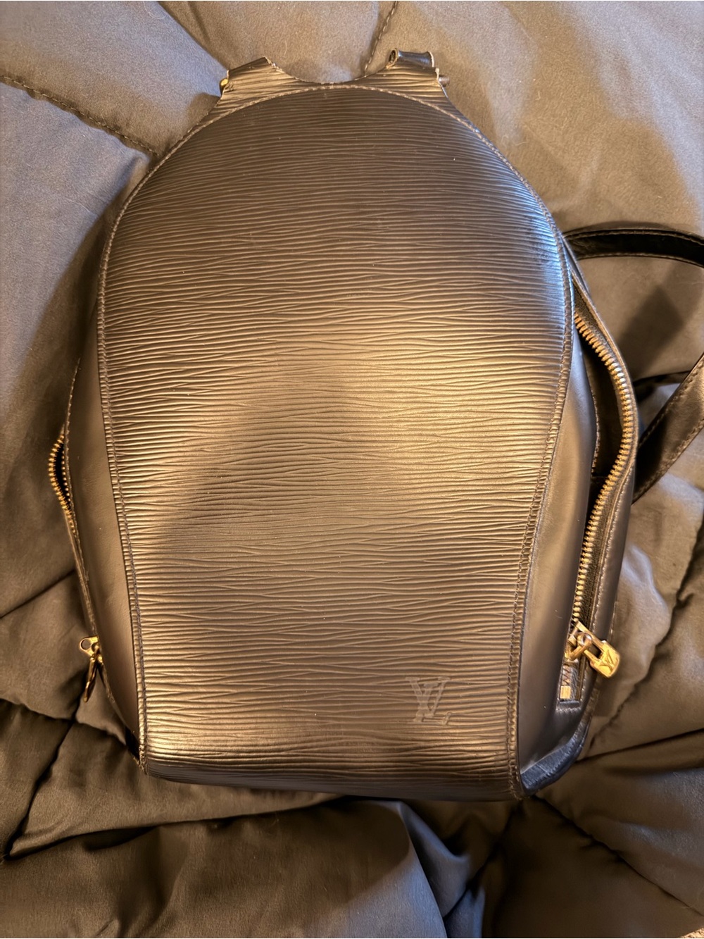 Authentic Louis Vuitton Black Epi Leather Mabillon Backpack